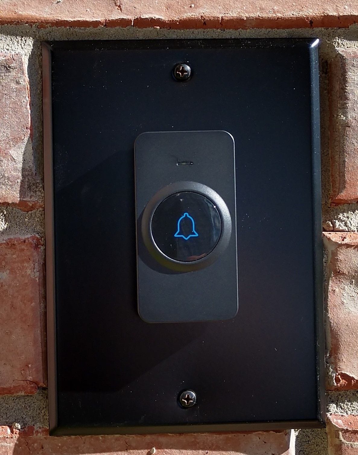 Wireless Doorbell On Custom Plate