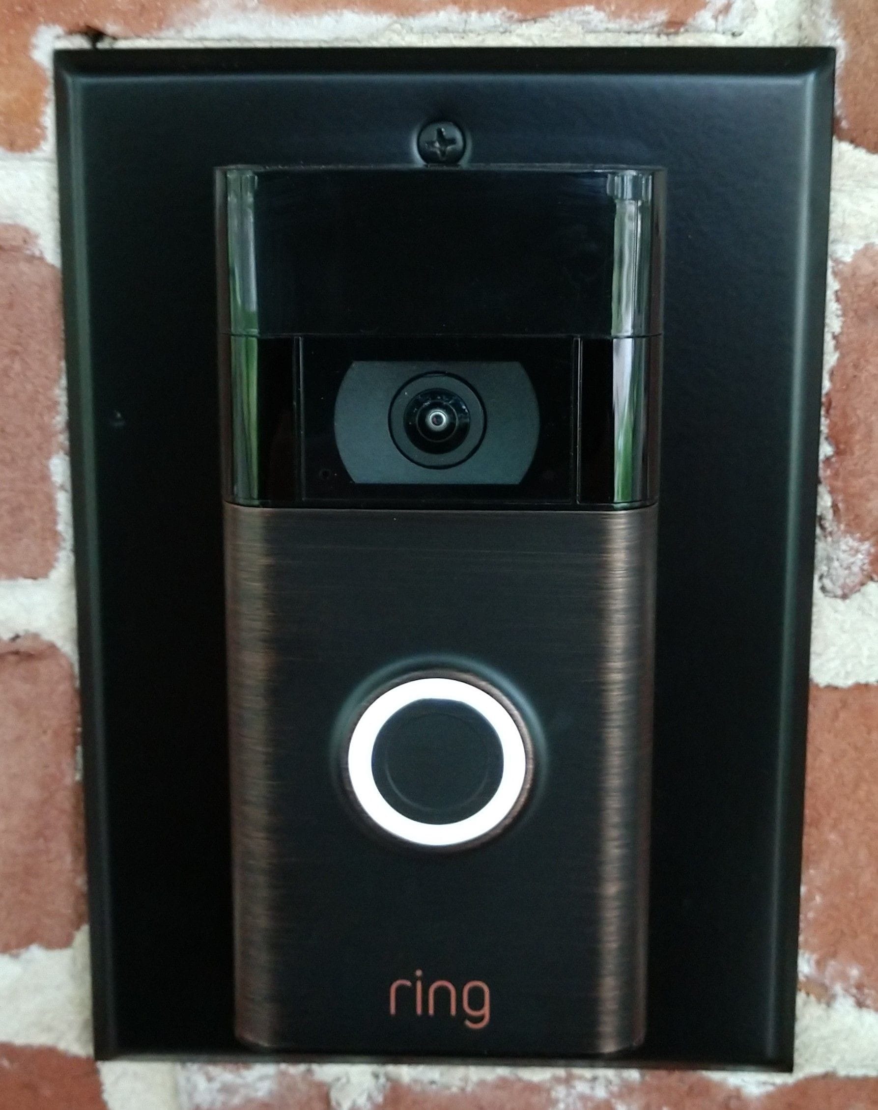 Ring Video Doorbell on Custom Plate